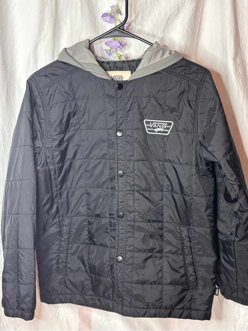 Vans Boys Large Black Hooded Jacket
